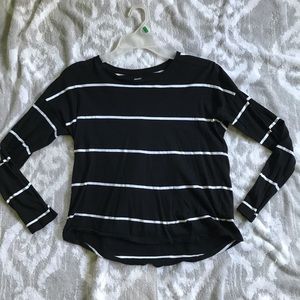 Black and White Striped Old Navy Top